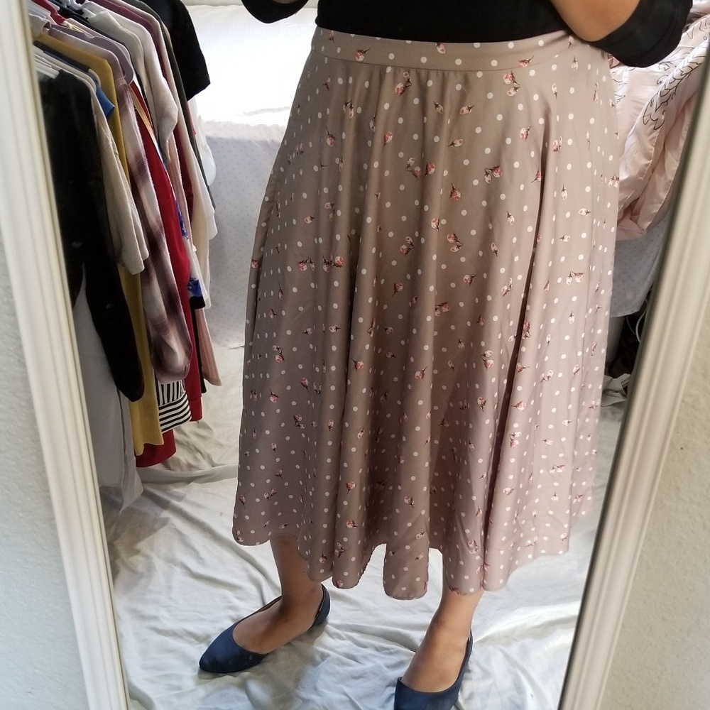 Small pink flower skirt